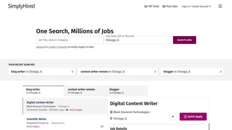 blogging jobs simplyhired