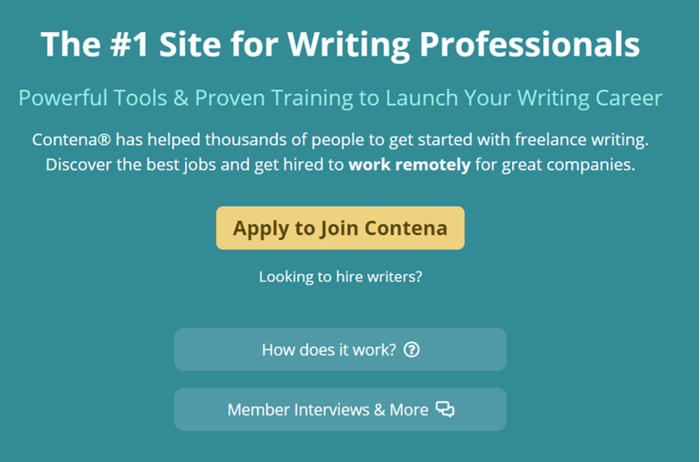 copywriting jobs contena join page