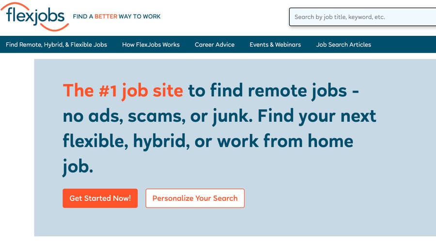 flexjobs screenshot