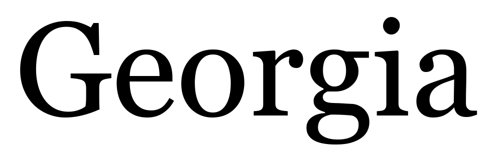 The word Georgia written in Georgia font