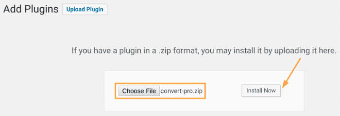 Upload WordPress Plugin