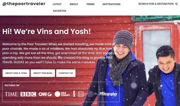 travel blogs the poor traveler homepage