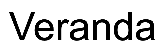 The word Veranda written in Veranda font