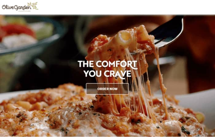 persuasive copy olive garden order page