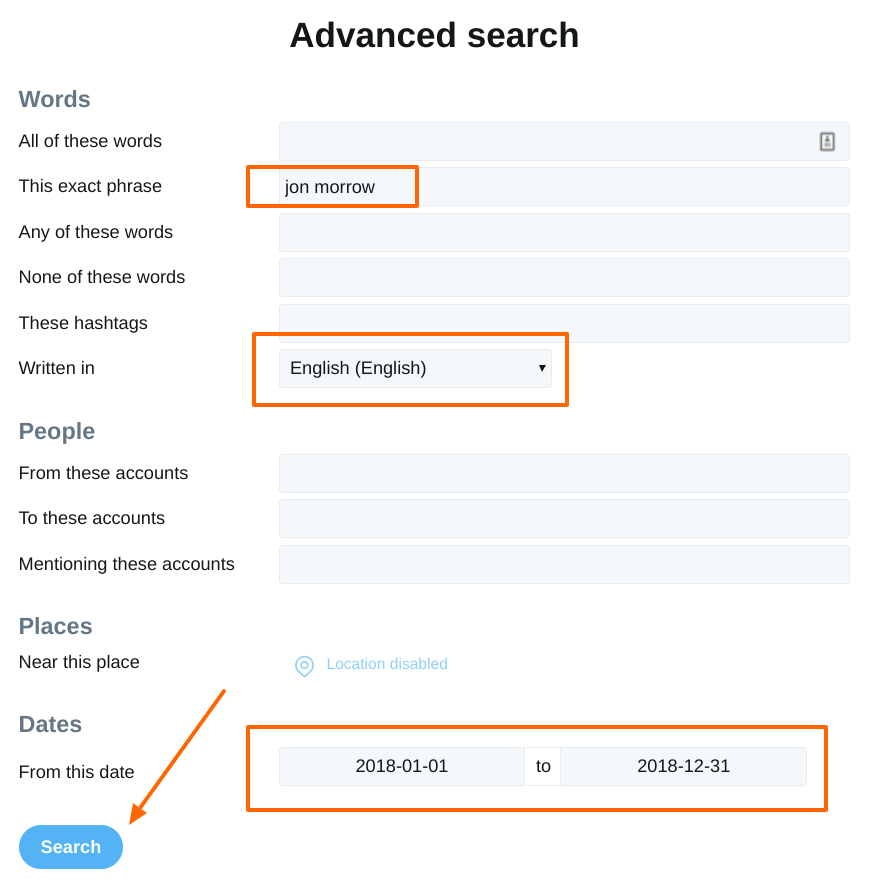 twitter advanced search